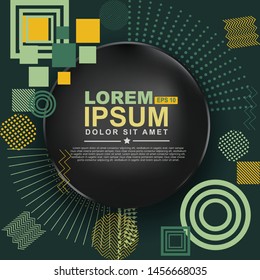 New original elegant and modern abstract circle geometric pattern design and background. Use for modern design, greeting card, cover, template, decorated, brochure, flyer and other users.
