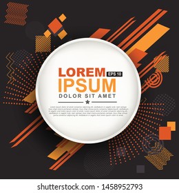 New original elegant and modern abstract circle geometric pattern design and background. Use for modern design, greeting card, cover, template, decorated, brochure, flyer and other users.