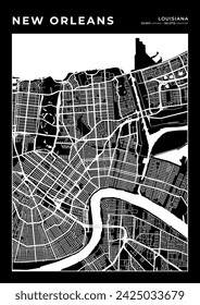 Stadtplan New Orleans, Karte, Straßenkartografie