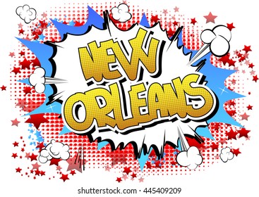 New Orleans - Comic book style word