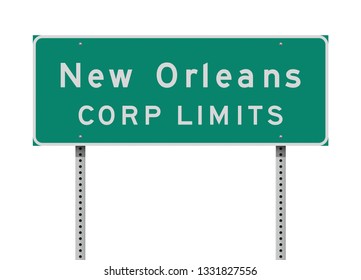 New Orleans Corp Limit road sign