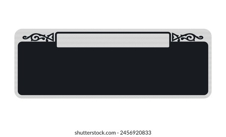 New Orleans French Quarter blank street sign with reflective effect in vector