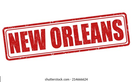 New Orleans grunge rubber stamp on white background, vector illustration