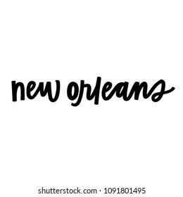 New Orleans hand lettering