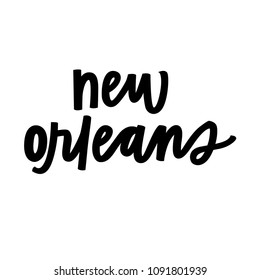 New Orleans hand lettering