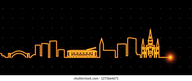 New Orleans Light Streak Skyline