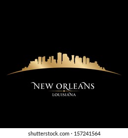 New Orleans Louisiana city skyline silhouette. Vector illustration