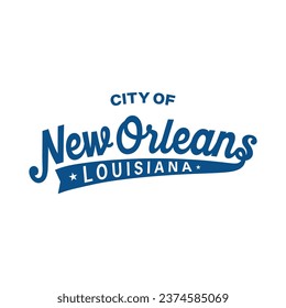 New Orleans, Louisiana lettering design. New Orleans typography design. Vector and illustration.