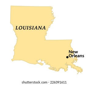 New Orleans, Louisiana locate map