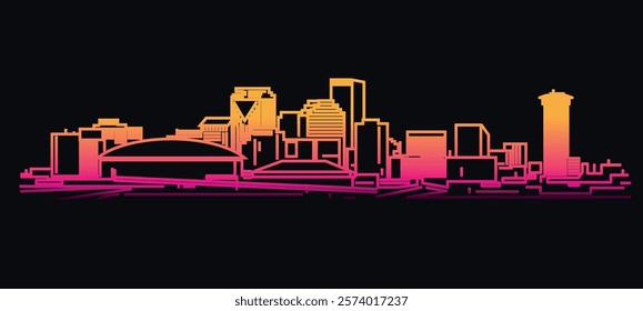 New Orleans Louisiana skyline vector illustration