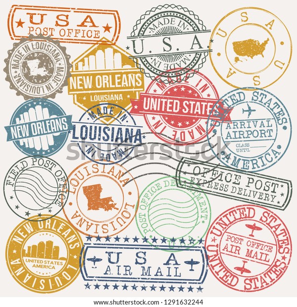 Passport New Orleans >> New Orleans Louisiana Stamp Vector Art Buildings Landmarks Passport New Orleans >> New Orleans Louisiana Stamp Vector Art Buildings Landmarks
