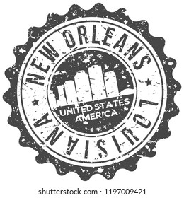 New Orleans Louisiana Travel Stamp Icon City Design Tourism Export Seal