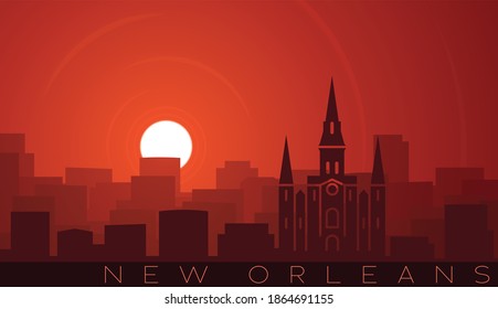 New Orleans Low-Sun-Skyline-Szene