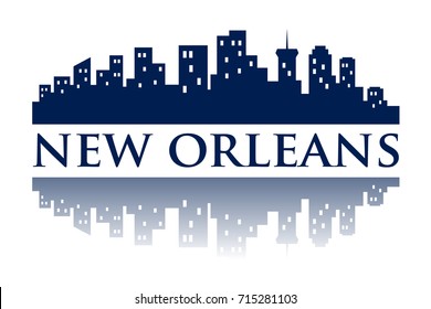 new orleans skyline city logo