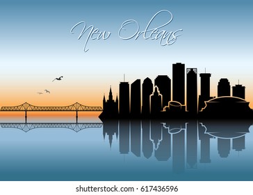 New Orleans skyline - Louisiana - vector illustration 