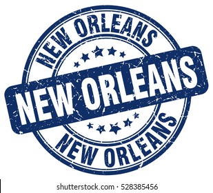 New Orleans. stamp. blue round grunge vintage New Orleans sign