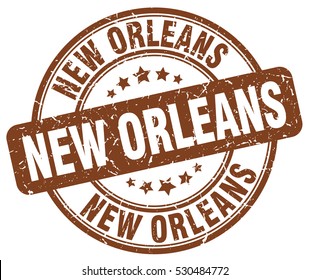 New Orleans. stamp. brown round grunge vintage New Orleans sign