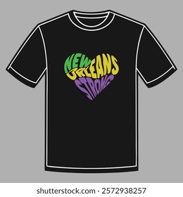 New Orleans strong vector t-shirt design