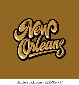 New Orleans Typography Logo Vector Illustration