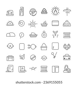 New Outline icon collection. Vector illustration. Outline vector set