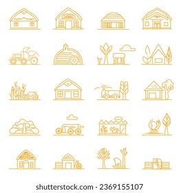 New Outline icon collection. Vector illustration. Outline vector set