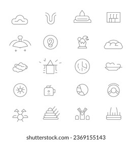 New Outline icon collection. Vector illustration. Outline vector set