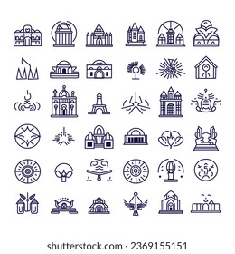 New Outline icon collection. Vector illustration. Outline vector set