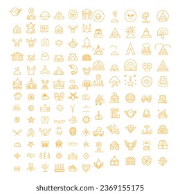 New Outline icon collection. Vector illustration. Outline vector set