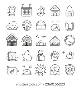New Outline icon collection. Vector illustration. Outline vector set