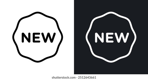 New outlined icon vector collection.
