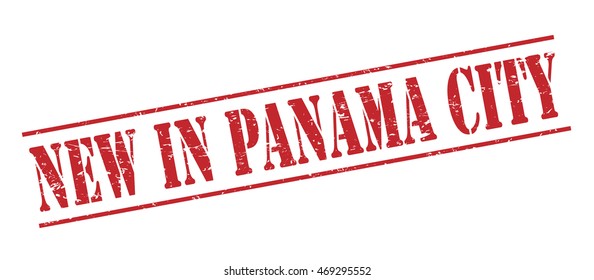 new in panama city vector stamp on white background