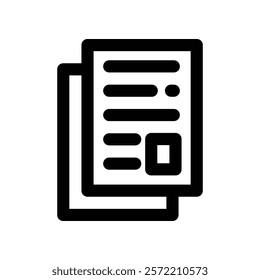 new paper icon. vector line icon for your website, mobile, presentation, and logo design.