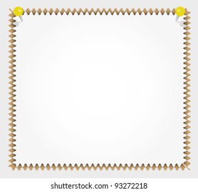 New paper pad zigzag pattern with pin push.