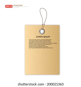 New Paper tag vintage label vector design