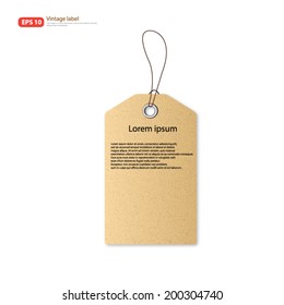 New Paper tag vintage label vector design