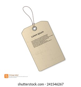 New Paper tag vintage label vector design
