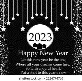 new party illustration new year design background year celebration decoration art light abstract wallpaper celebrate star stars bright graphic festive.