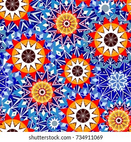 New Year  pattern with Christmas stars.