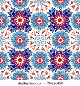New Year  pattern with Christmas stars.