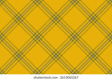 New pattern plaid background, chinese new year fabric check textile. Serene vector seamless texture tartan in bright and yellow colors palette.