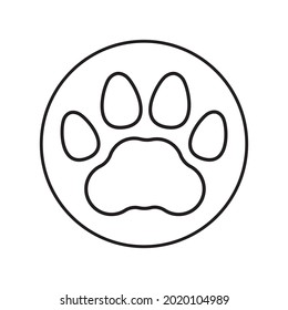 new paw vector icon design 
