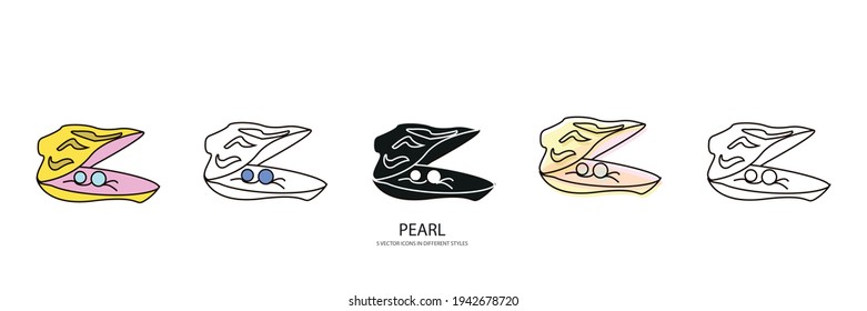 NEW PEARL vector type icon