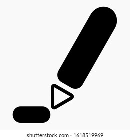 New pen, write, ballpoint vector icon. Commercial line vector icon for websites and mobile minimalistic flat design.