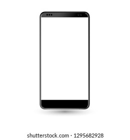 New phone front black vector drawing eps10 format isolated on white background - vector