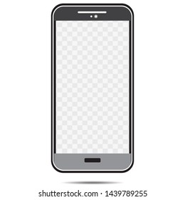 New phone front black vector drawing eps10 format isolated on white background mockup easy to edit for your presentation or icon symbol