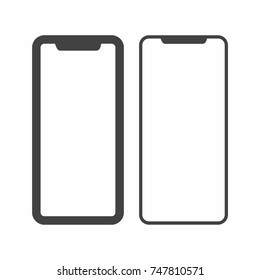 Nuevo vector de icono de teléfono aislado en fondo blanco