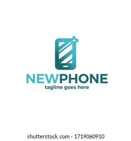 New Phone Vector Logotype. Mobile Phone App Logo