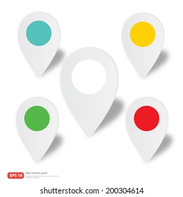 New pin point icon for map markers vector design