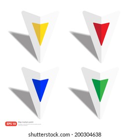 New pin point icon for map markers vector design