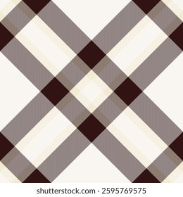 New plaid textile tartan, real fabric seamless vector. Multi background texture check pattern in white and dark colors palette.